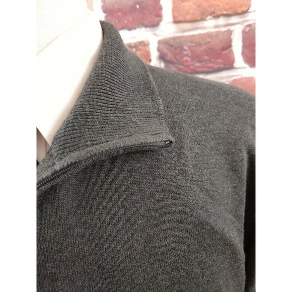 NEW JOS A BANK Signature Collection 1/4 Zip GRAY LS Pima Cotton Sweater XXL US - Picture 3 of 9
